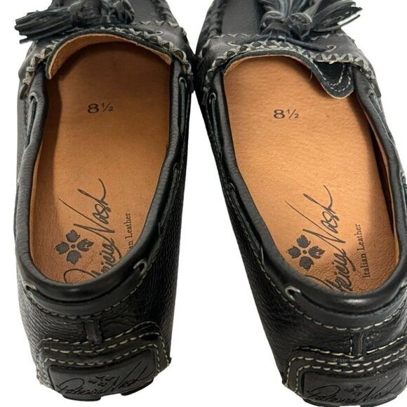 Patricia Nash Domenica Driving Mocs Loafers Black Leather Tassel Women's Sz 8.5 - Picture 13 of 13